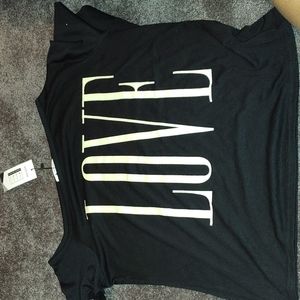 Off the shoulder black shirt